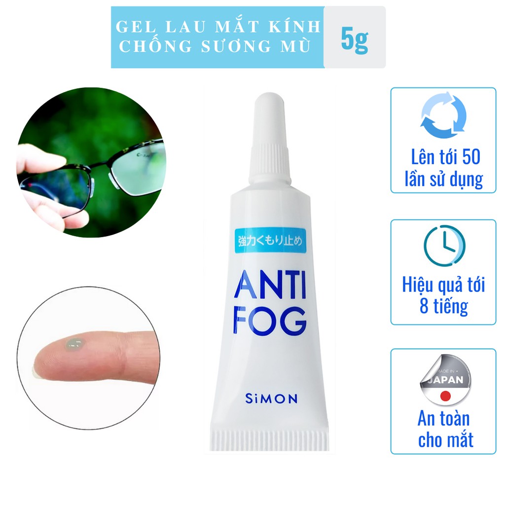 Gel lau kính Anti Fog chống sương mù mắt kính cận chống bám hơi nước lên tới 8 tiếng | BigBuy360 - bigbuy360.vn