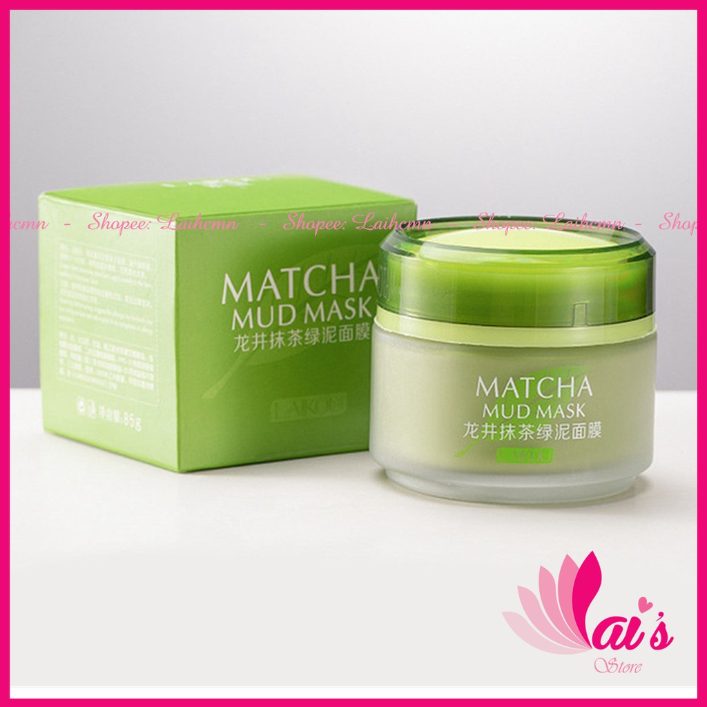 Mặt Nạ Bùn Trà Xanh LAIKOU Matcha Mud Mask Dưỡng Ẩm, Làm Sạch Sâu, Giảm Và Ngăn Ngừa Mụn, Mụn Đầu Đen, Kiểm Soát Dầu