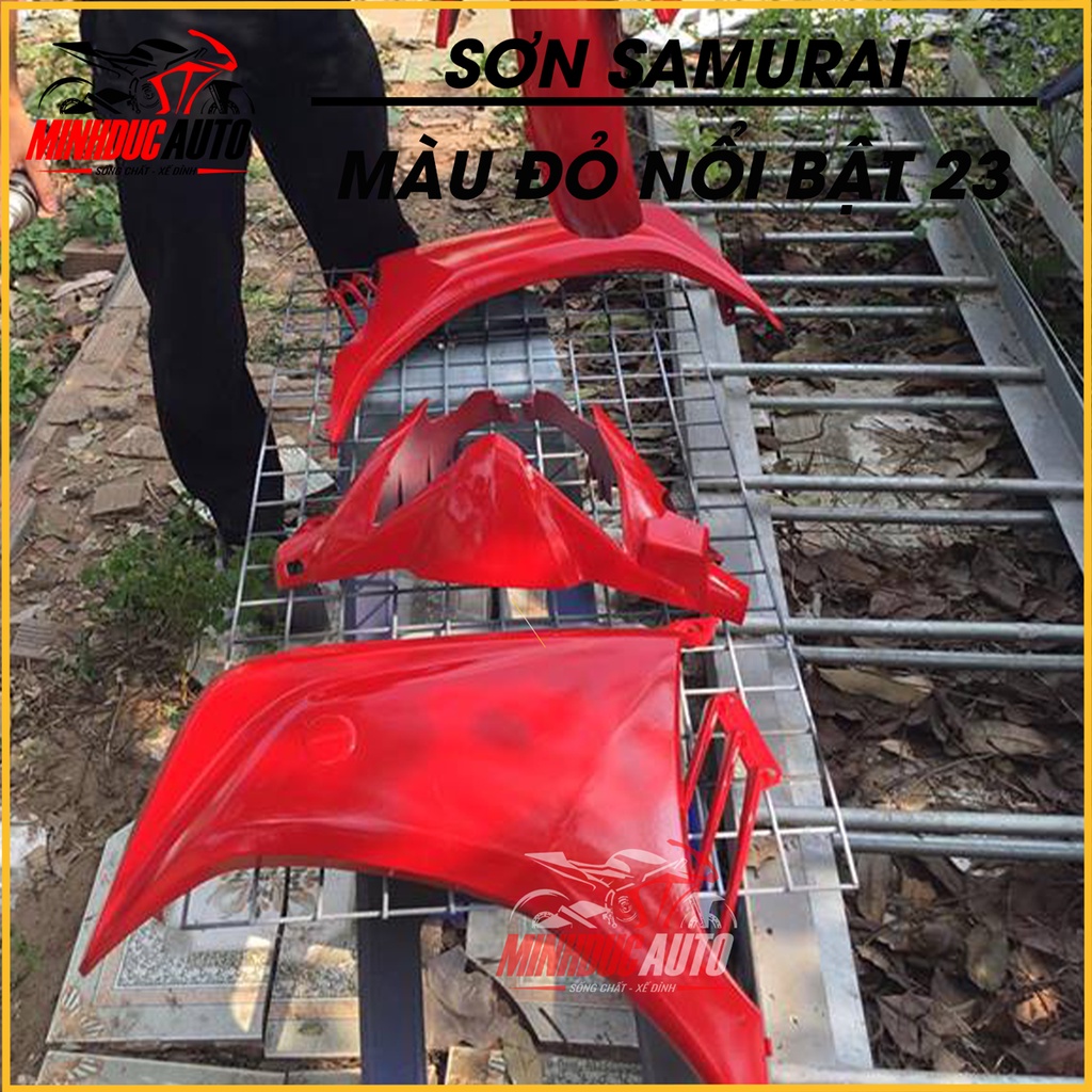 Sơn Samurai màu đỏ nổi bật 23 chai sơn xịt cao cấp dành cho xe máy