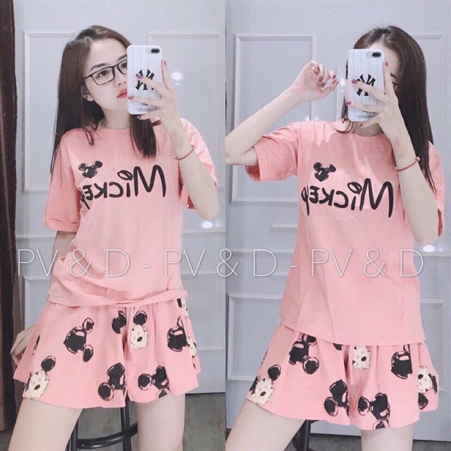  Set bộ mickey quần váy cute