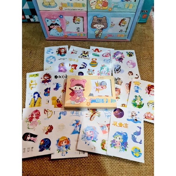 Hộp hình dán sticker 12 cung hoàng đạo mã CHT-1097