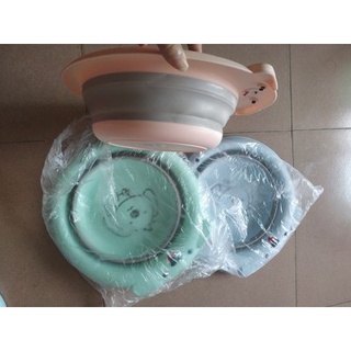 Chậu rửa mặt gấp gọn silicon cho bé