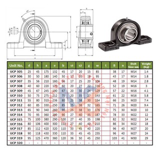 Gối bi UCP 308