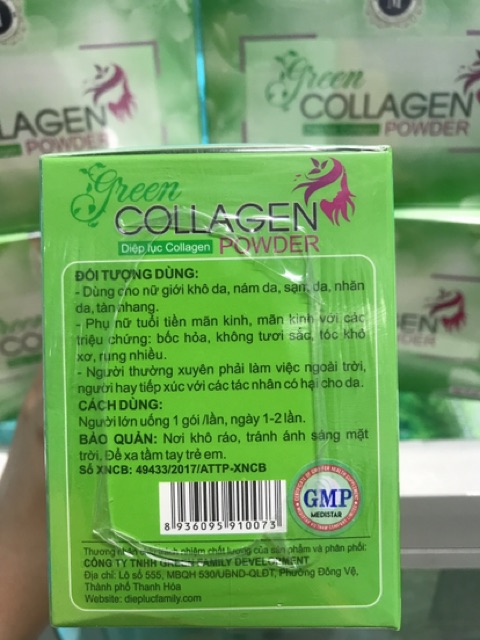 [Chính Hãng] Diệp lục collagen mẫu mới GMP