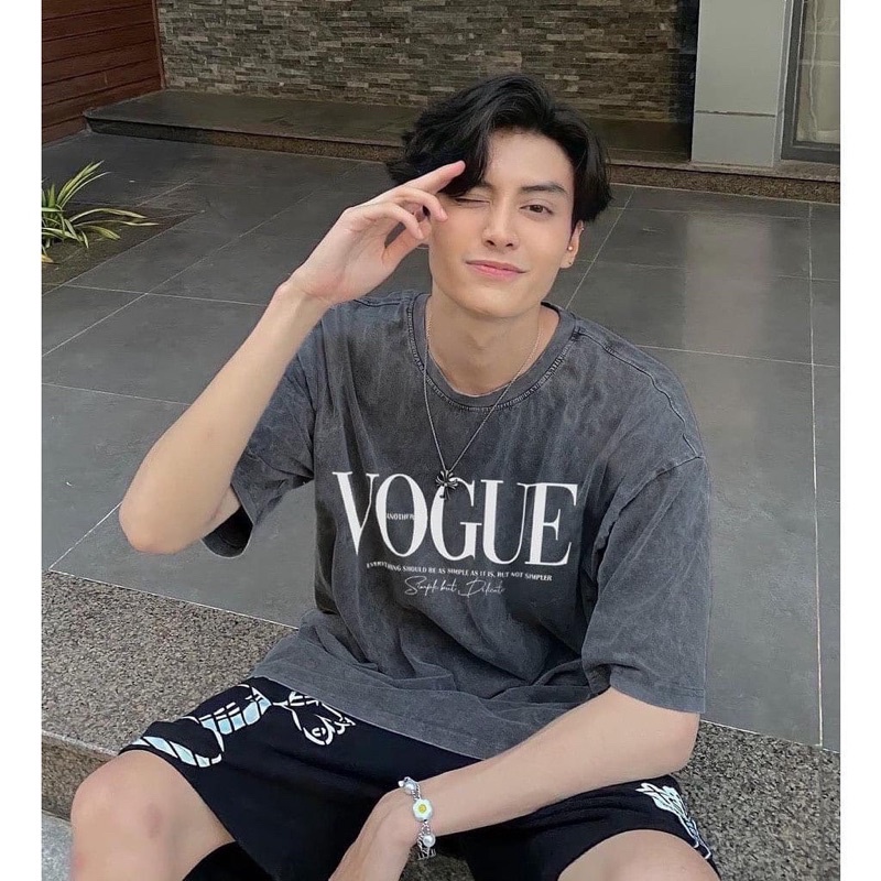 ÁO THUN TAY LỠ COTTON WASH VOGUE FORM UNISEX NAM NỮ (kèm ảnh thật)