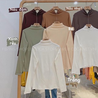 [G3877]🤎 Áo giữ nhiệt body trơn basic cổ cao (Có sẵn/ảnh thật)