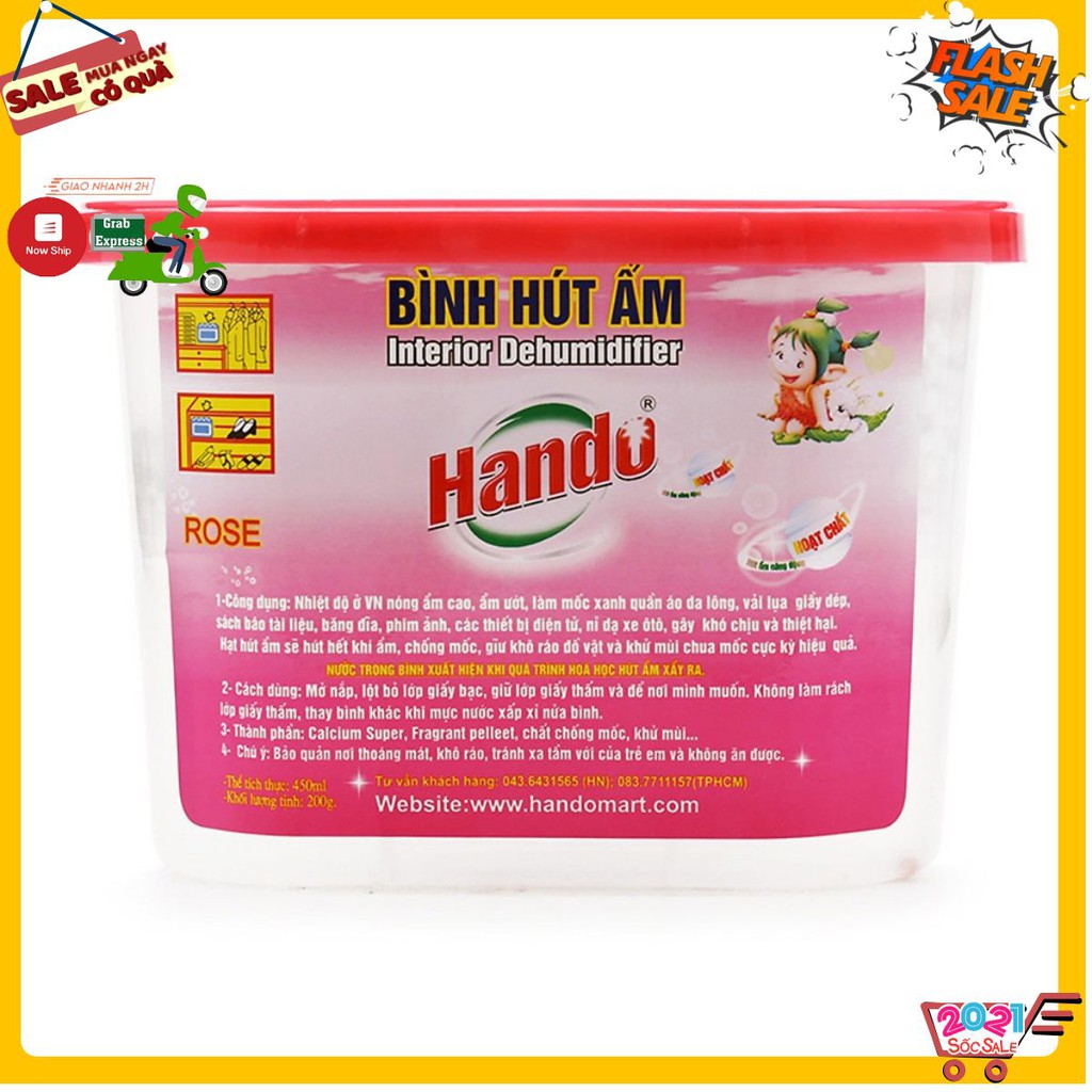 Bình hút ẩm khử mùi hương dịu nhẹ Hando 450ml