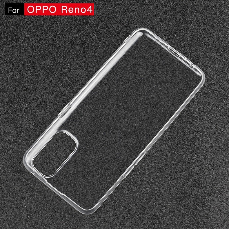 Ốp lưng silicone dẻo trong suốt cho Oppo Reno4 Pro 4G, Reno4 4G, Reno3 Pro, Reno3, Reno2 F, Reno2 Z siêu mỏng 0.5 mm