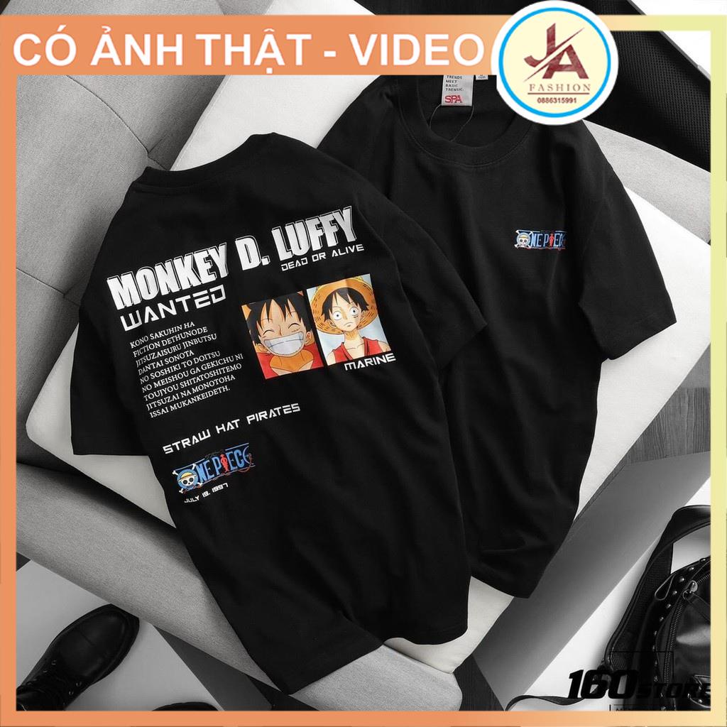 Áo thun One Piece Luffy Wanted siêu đẹp | Áo Luffy truy nã chất cotton giá rẻ