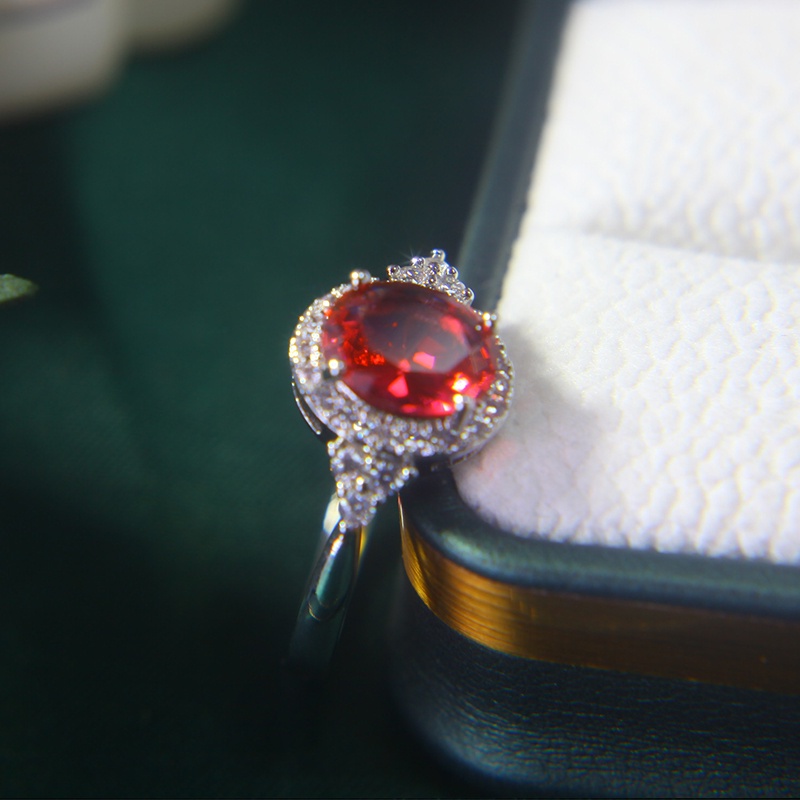 Nhẫn Bạc Đính Đá Zircon Hình Oval Thời Trang Cao Cấp Cho Nữ