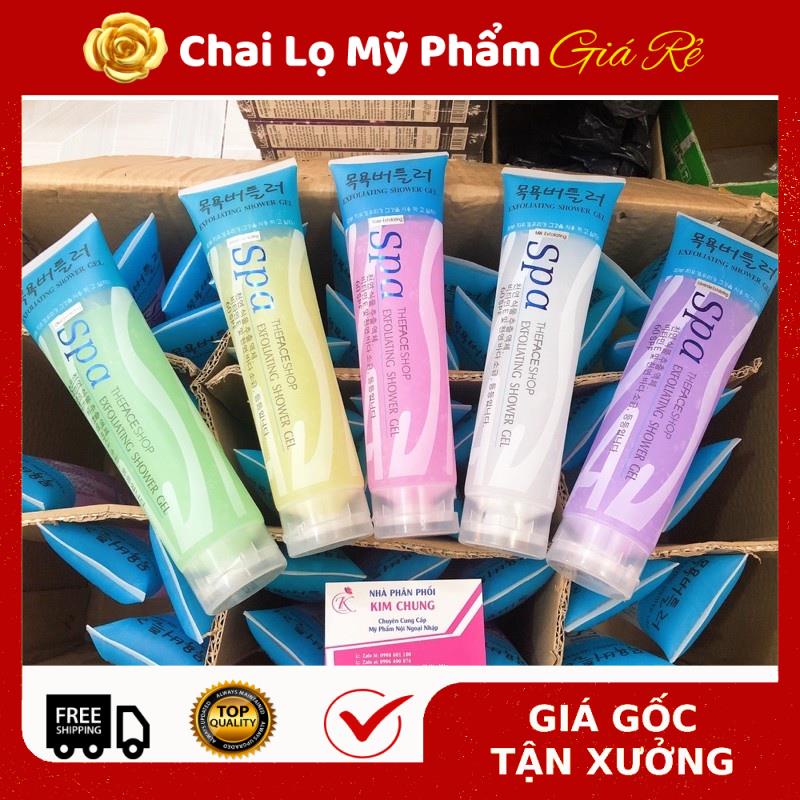 Tẩy Da Chết ❤ [Hàng chuẩn] Gel tẩy kỳ tế bào da chết Spa Hàn Quốc, nguyên liệu, công thức làm kem trộn body trắng da