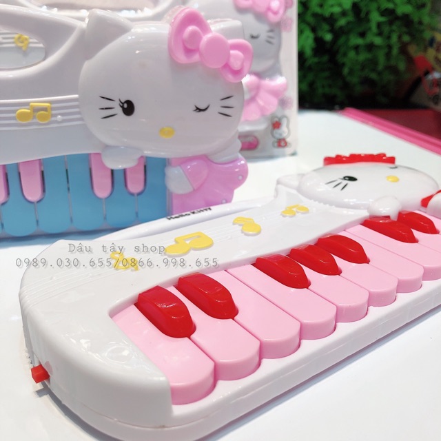 Đàn Ocgan hello kitty phát nhạc cho bé (ảnh&amp;clip thật)