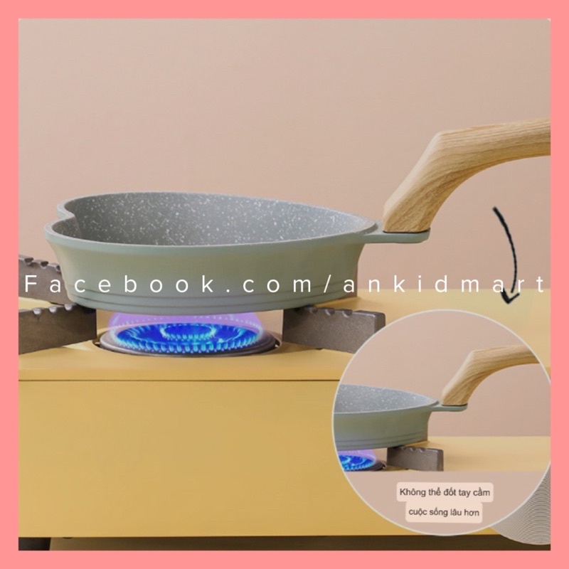 Chảo mini hình trái tim bằng đá cao cấp