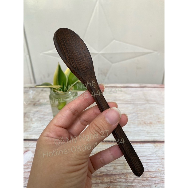 Muỗng gỗ mun loại 1 , dùng ăn cơm, chè, múc bột, trang trí chụp ảnh. loại xuất khẩu