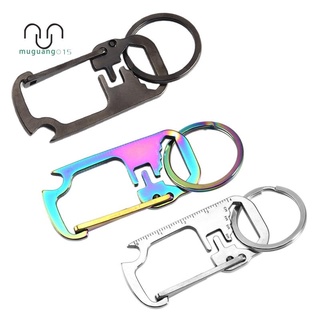 Móc khóa kèm thước kẹp 4cm màu đen tiện dụng mang theo cắm trại