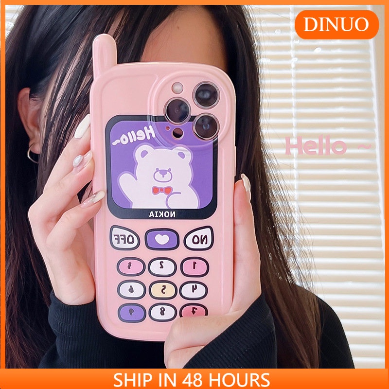 Ốp lưng iphone Ốp Điện Thoại Hình Gấu Cửa Sổ Cho iphone7 / 7plus / 8 / 8plus / x / xs / 11 / 12 / 13 / 14 / pro / max / plus / promax