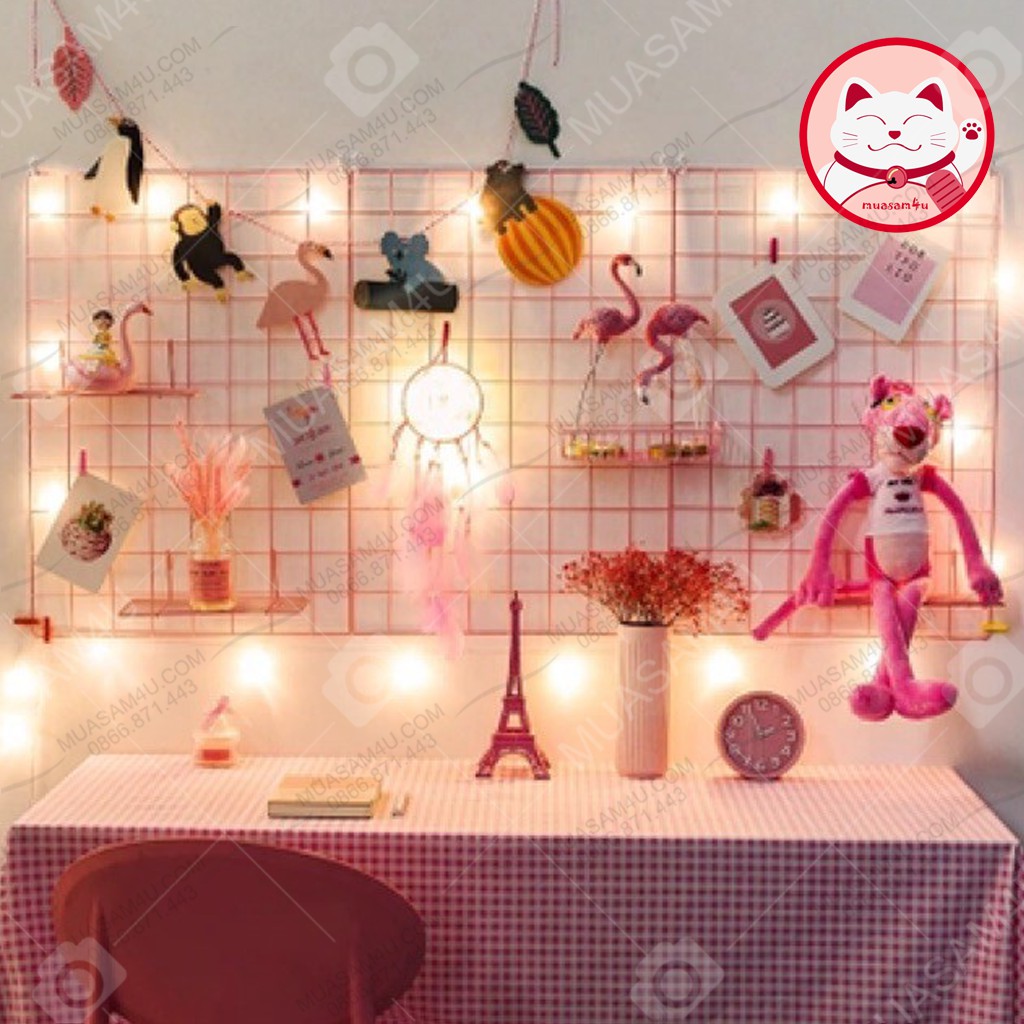 Lưới sắt / thép tĩnh điện decor ⚡𝐅𝐑𝐄𝐄𝐒𝐇𝐈𝐏⚡ Khung decor nhà cửa, trang trí phòng ngủ, treo hình ảnh siêu đẹp