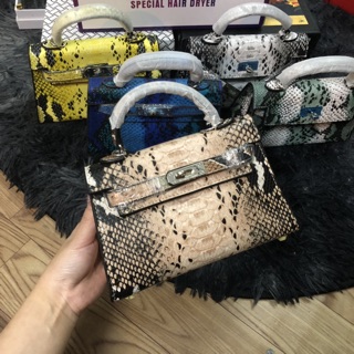 túi kelly mini vân da rắn sale