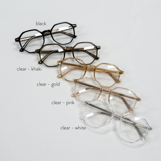 [gwilee] octagon frame glasses - Kính bát giác Hàn Quốc (5 màu) (gọng kính cận)