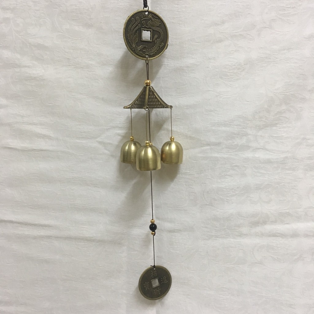 Chuông gió 1 tầng Rồng Phượng Hạnh Phúc CG36