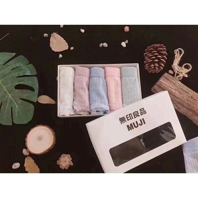 Hộp 5 quần lót nữ muối tiêu chất liệu cotton mềm mịn ,thoáng mát