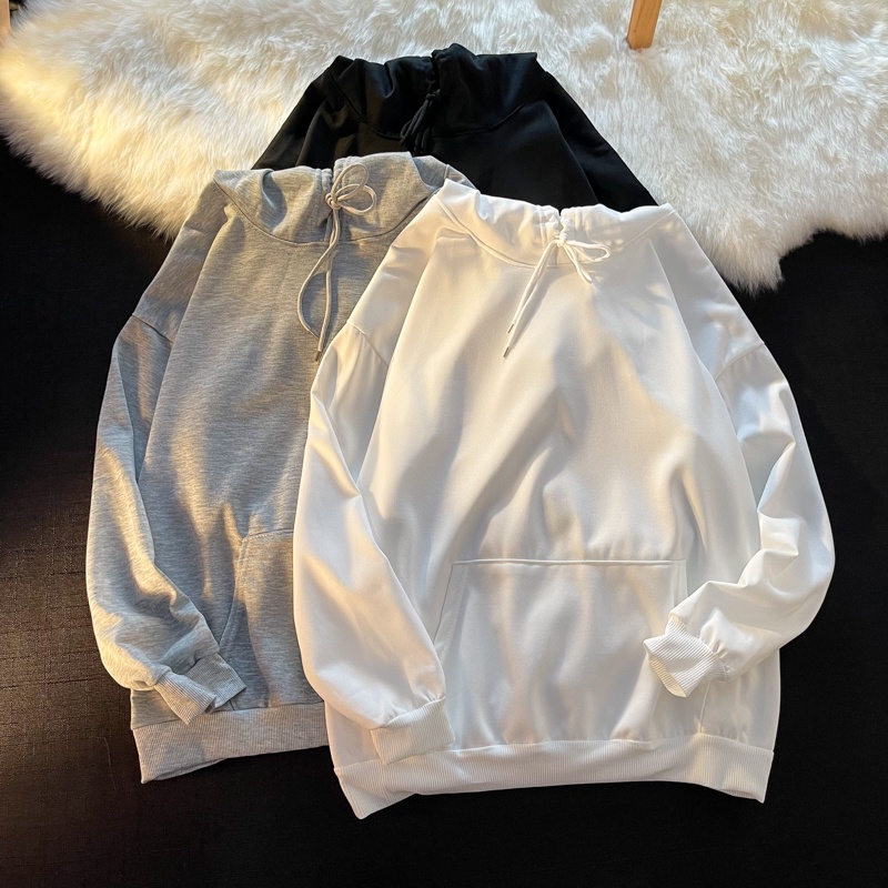 Áo hoodie dáng rộng in hình cầu vồng size M-5XL
