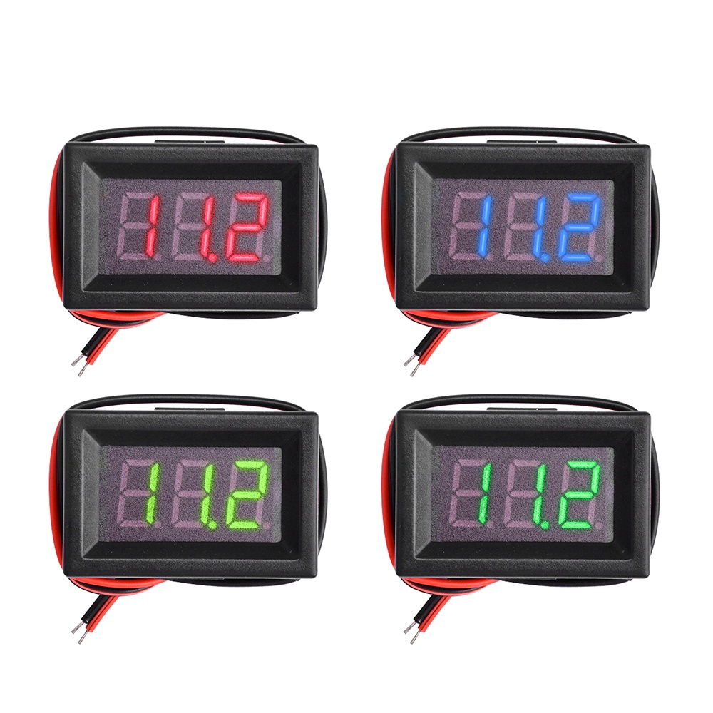 Vôn kế điện tử mini PCBFUN 0.36&quot; DC 4-30V có/ không có vỏ độc đáo