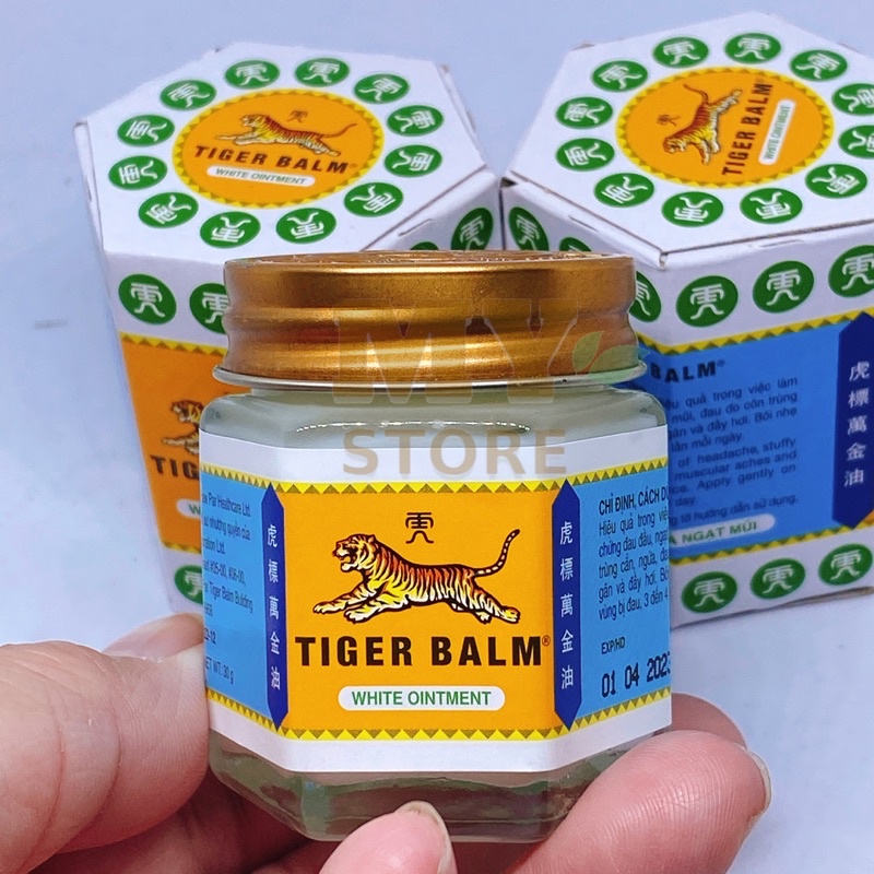Dầu Cù Là  Con Hổ Tiger Balm Trắng- Nhập Khẩu Singapore 30g