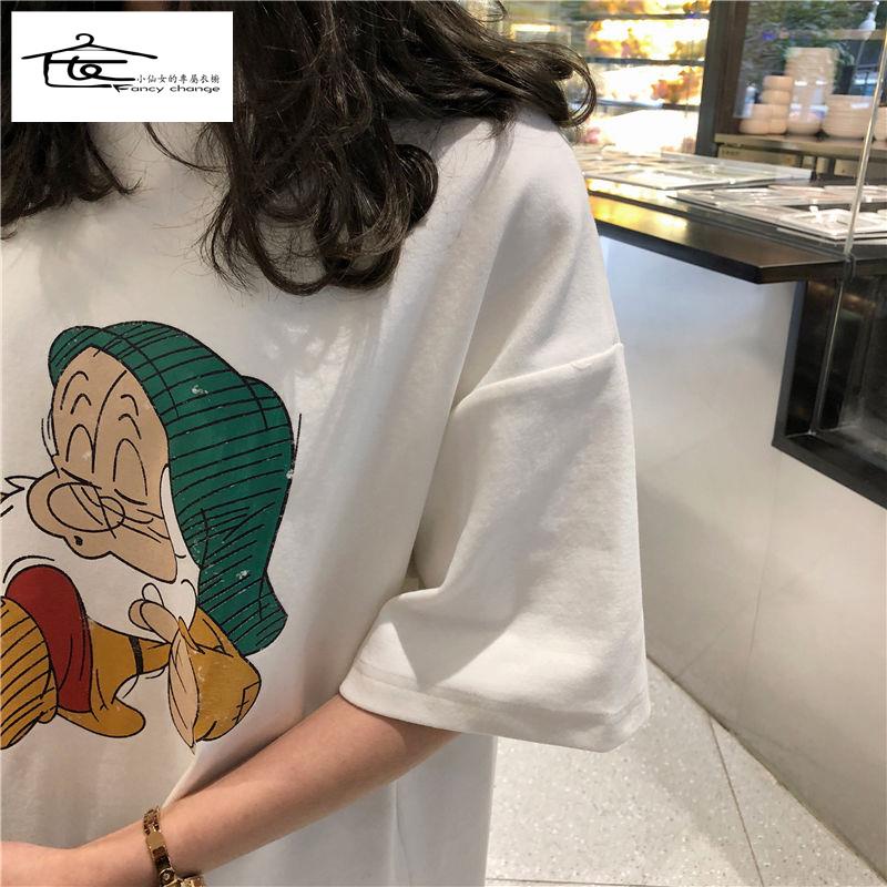 Áo Thun Nữ Tay Ngắn Dáng Rộng Phong Cách Hàn Quốc