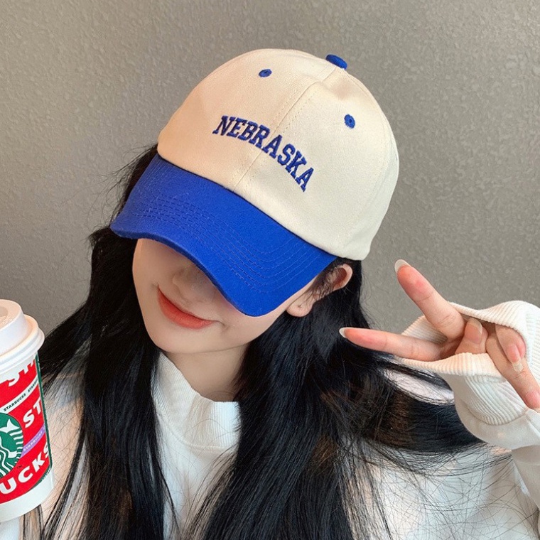 Mũ lưỡi trai thể thao ullzang vải cotton pha màu thời trang cá tính mới