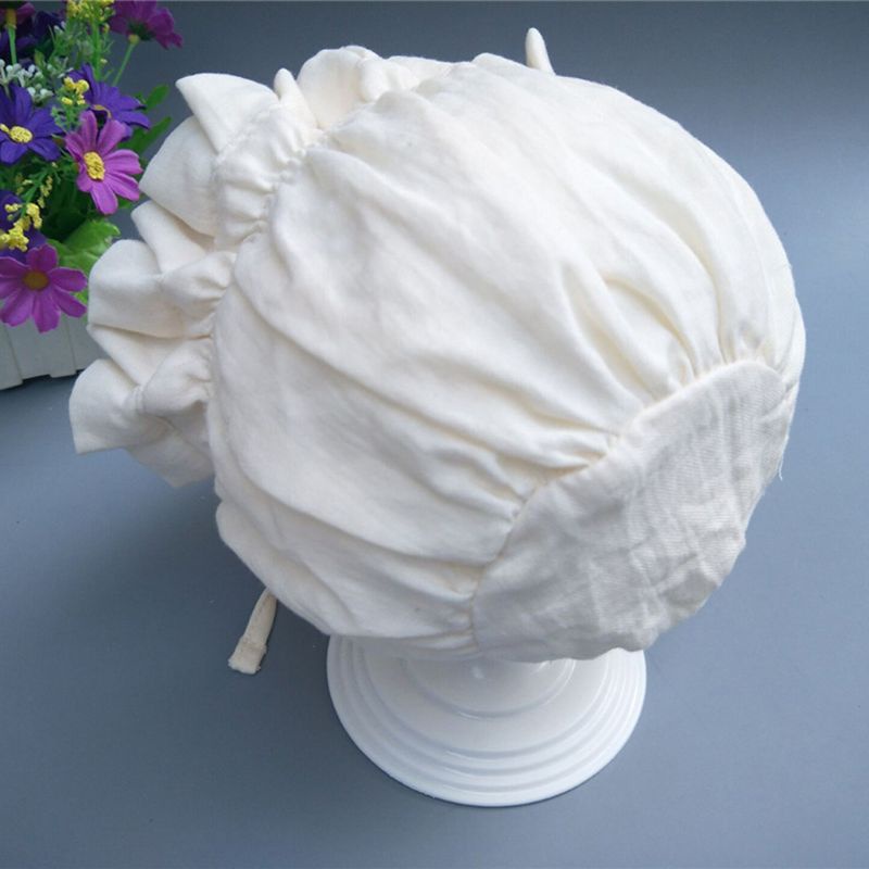 Mũ Cotton Màu Trắng Phong Cách Vintage Thời Trang Xuân Hè Cho Bé Gái