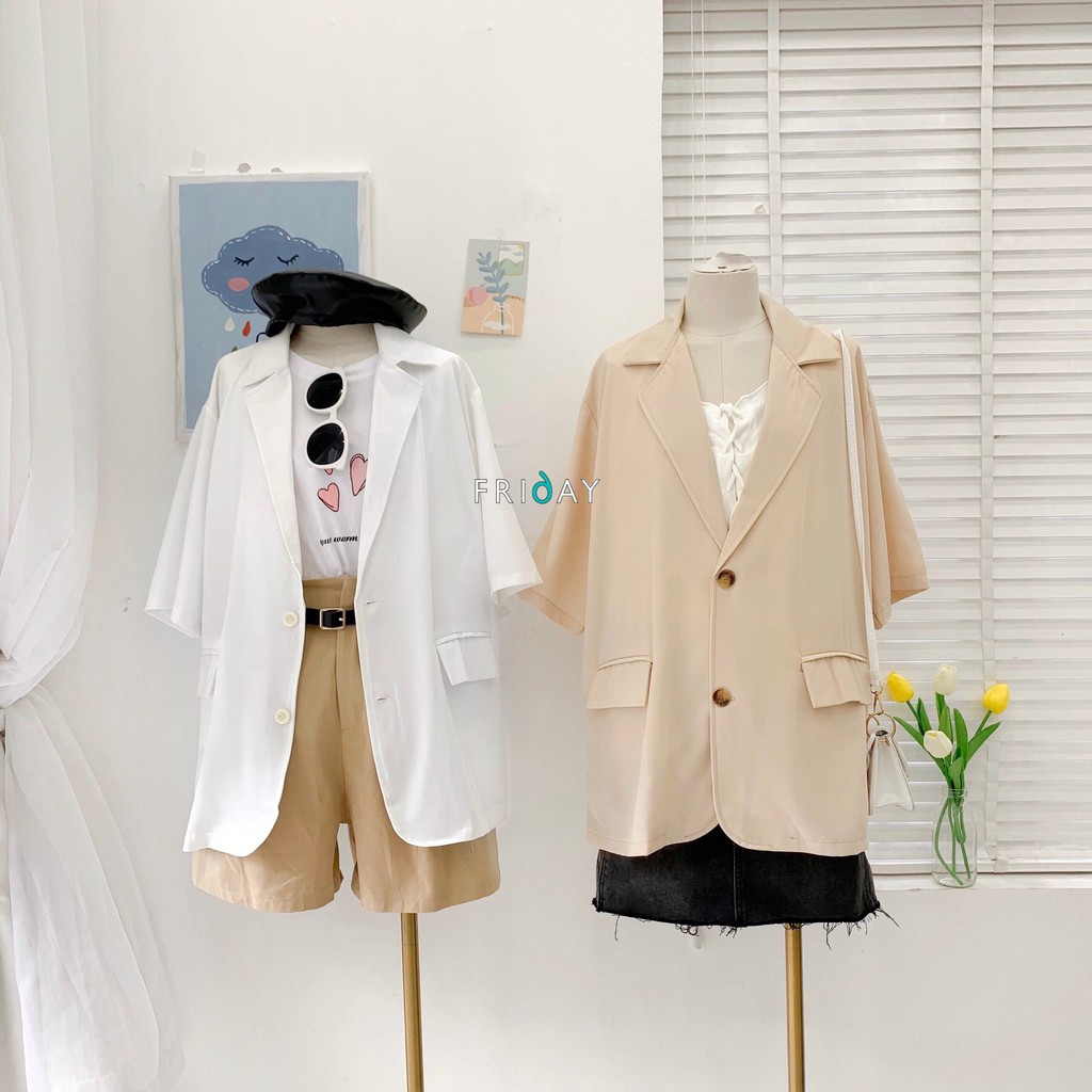 Áo blazer cộc tay 2 khuy Friday | BigBuy360 - bigbuy360.vn