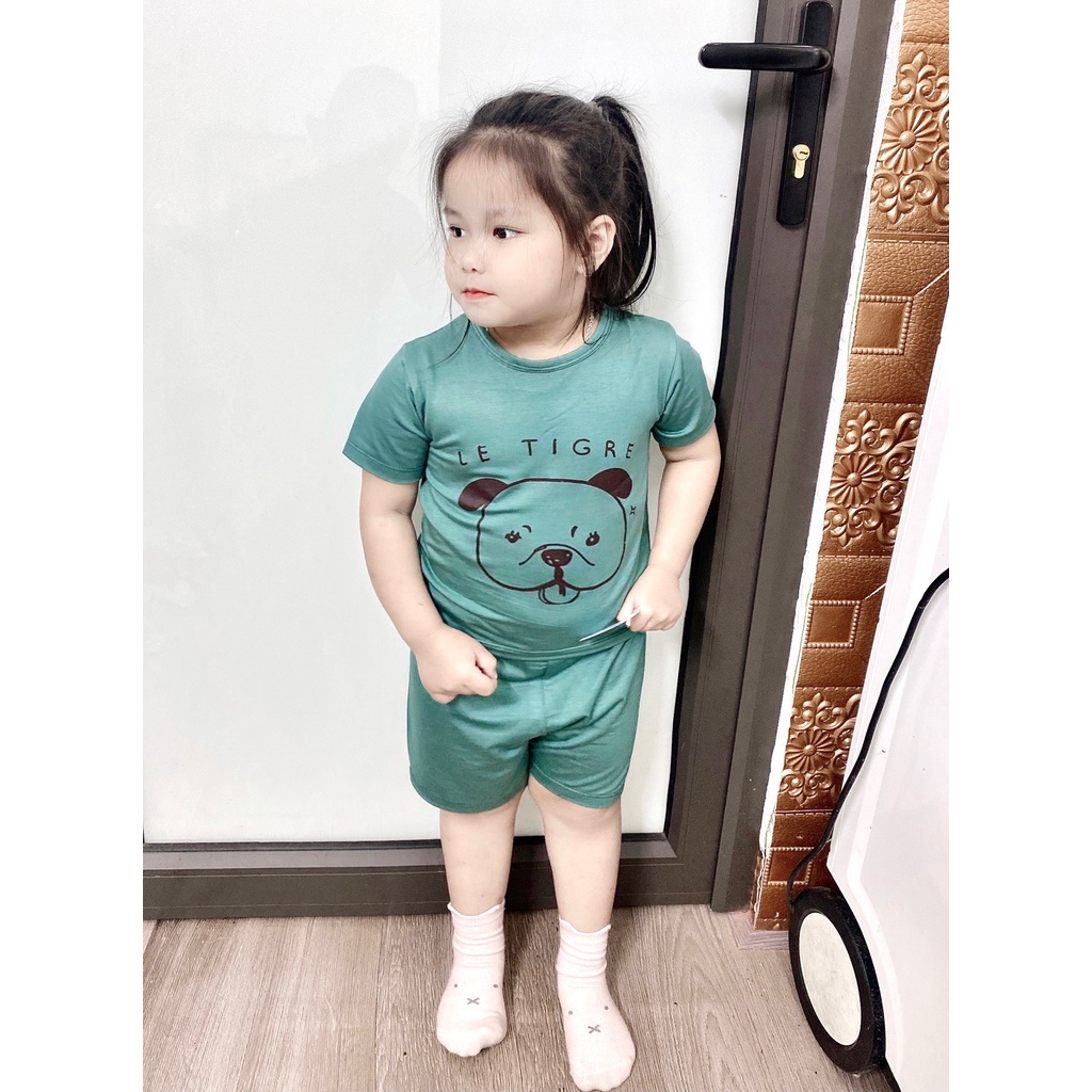 [SALE] Bộ Cộc Tay Cho Bé Trai, Bé Gái Minky Mom Vải Thun Lạnh Hoạ Tiết Cún Dễ Thương,  Đồ Bộ Cho Bé Mặc Nhà MKM2218