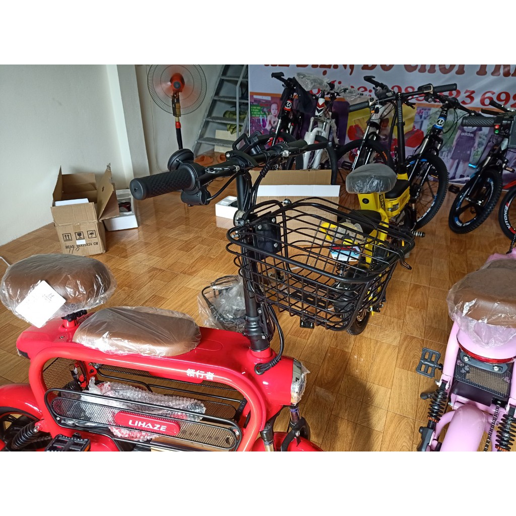 RỔ XE - Giỏ sắt xe đạp điện loại CÓ NẮP -COMBO RỔ + PASS BẮT RỔ
