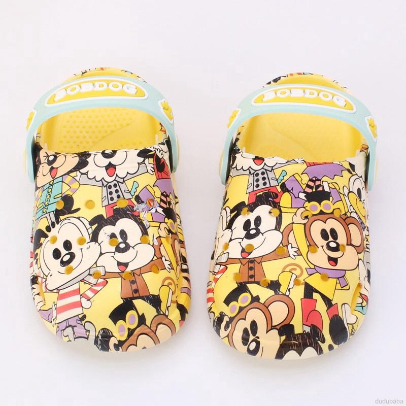 Dép Quai Ngang Chống Trượt In Hình Chuột Mickey Cho Bé