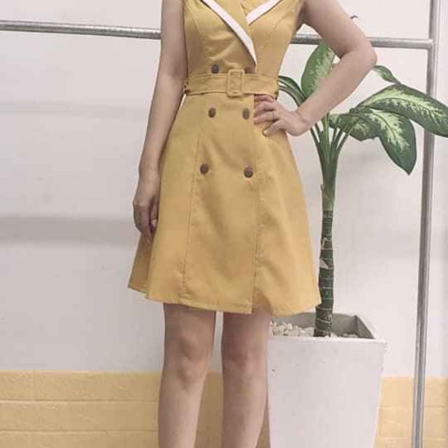 Đầm cổ bẻ sale 180k