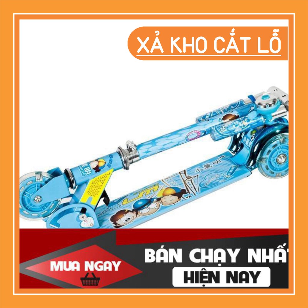 Xe trượt loại đẹp bánh phát sáng - xe trượt scooter 3 bánh phát sáng - xe scoter lò xo cho bé