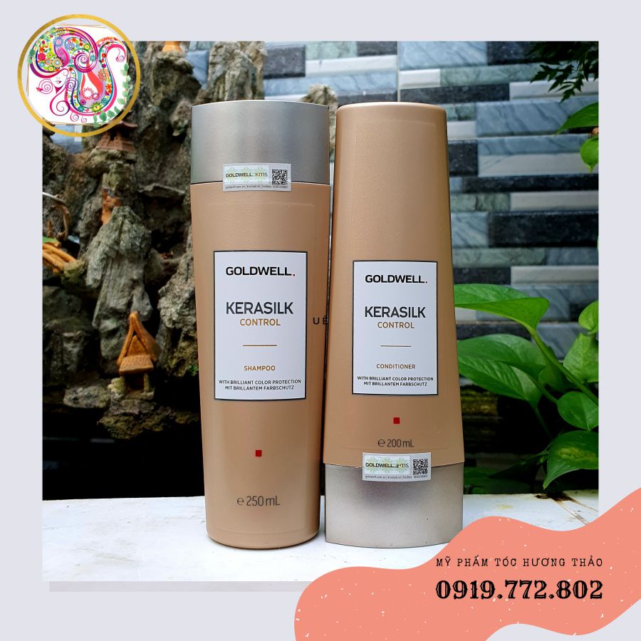 CẶP DẦU GỘI XẢ SUÔN MƯỢT GOLDWELL KERASILK CONTROL 250ML*2