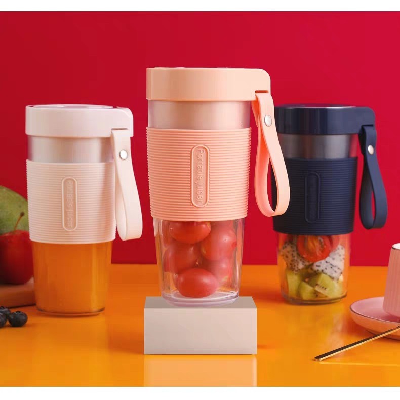 Máy Xay Sinh Tố Portable Juicer Cầm Tay Sạc Pin Bằng Cổng USB Tiện Dụng 3 Màu Trẻ Trung Kiểu Dáng Hiện Đại