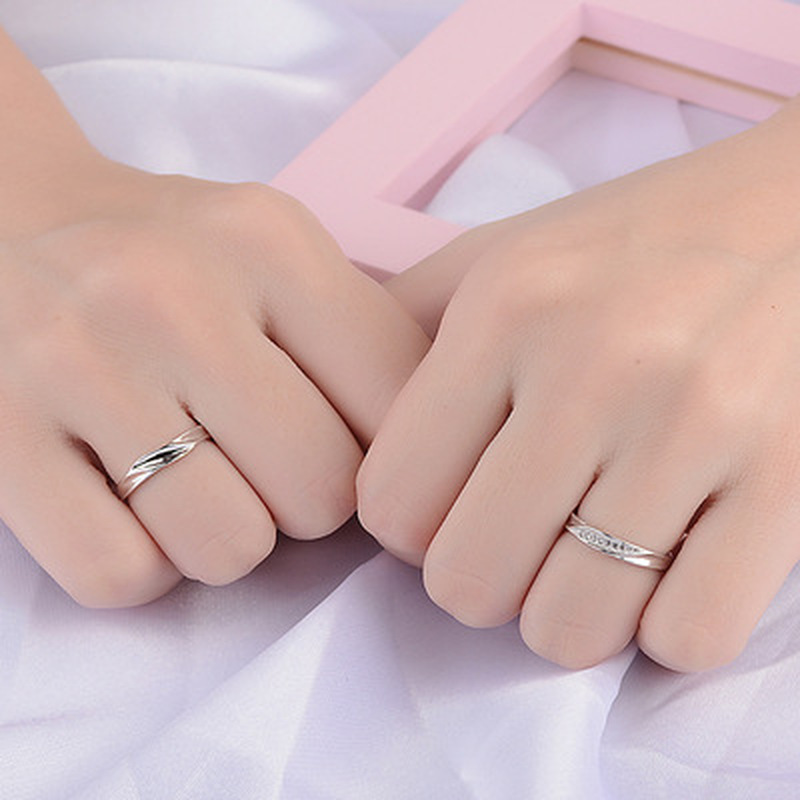 Bộ 2 Nhẫn Đeo Tay Thiết Kế Đơn Giản Thời Trang