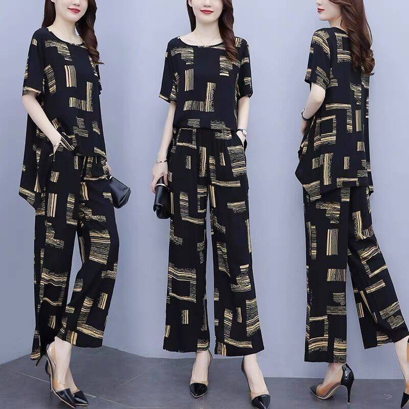 Bộ Trang Phục Hai Mảnh Gồm Áo Và Quần Ống Rộng Phong Cách Nước Ngoài Thời Trang Mùa Hè Hàng Mới Dành Cho Bạn Nữ 2022