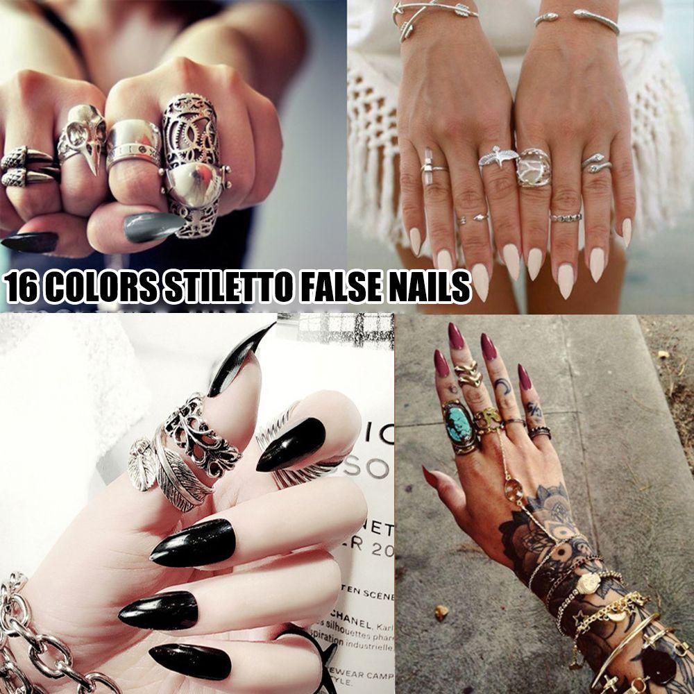 Hộp 24 Móng Tay Giả Trang Trí Nghệ Thuật