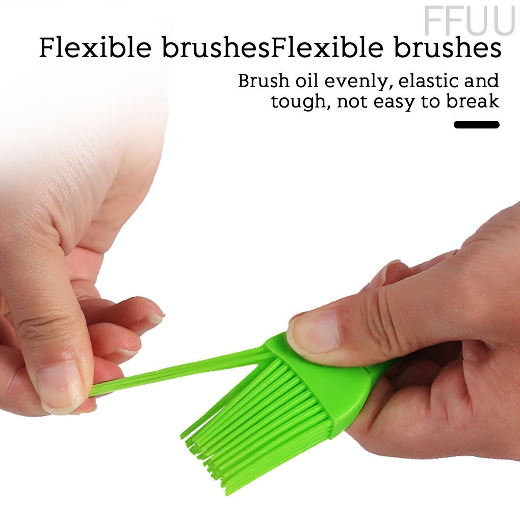 Cọ Quét Dầu Nướng Bbq Bằng Silicone Có Tay Cầm Màu Xanh Lá