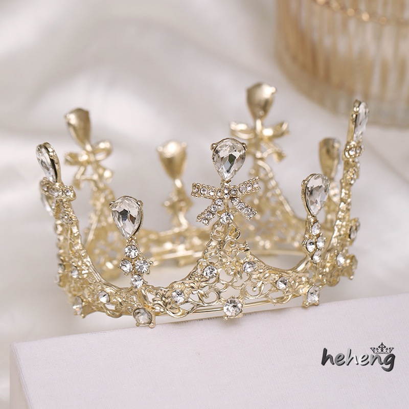 Cài Tóc Hình Vương Miện Đính Đá Lấp Lánh Cho Cô Dâu