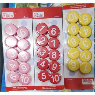 Vỉ nam châm dính bảng hình số và các phép tính