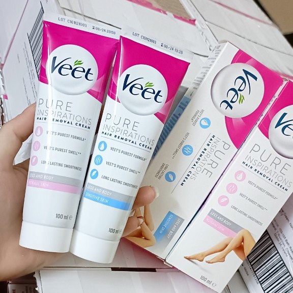 Kem Tẩy Lông Veet Nhật Bản 150G Naturals Bơ Nho Tẩy Lông Nách, Tay, Chân Cao Cấp