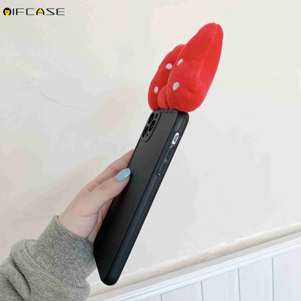 Ốp Điện thoại Gắn Nơ Đáng Yêu Cho Iphone 12 Mini 12 11 Pro Max Xs Max Xr X 7 8 Plus