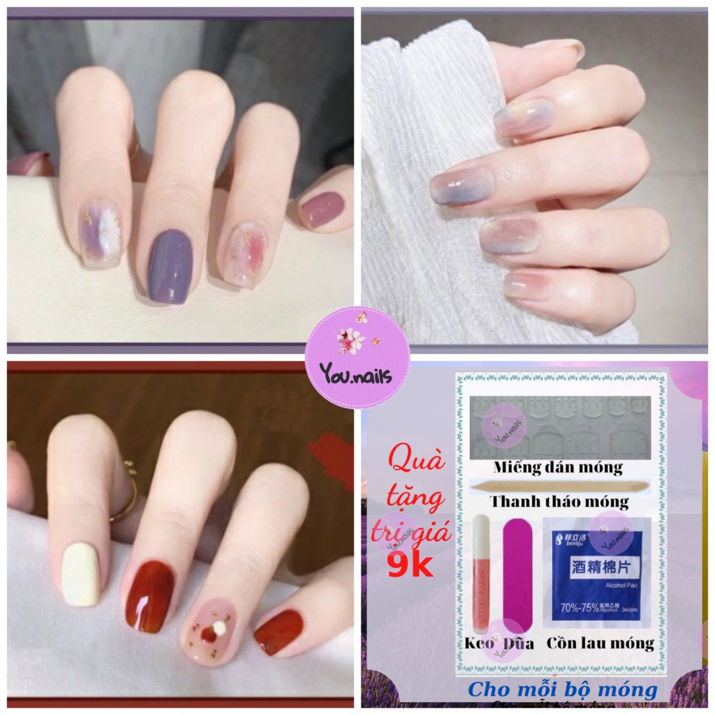 Móng tay giả kèm keo dài nhọn ngắn YOU NAILS (Mã Yn131-Yn140)