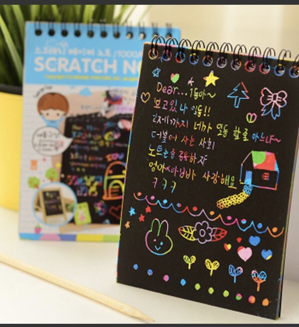 Sổ Ma Thuật 🎁 Cạo Vẽ cầu vồng quà tặng học sinh đồ chơi giải trí cho bé