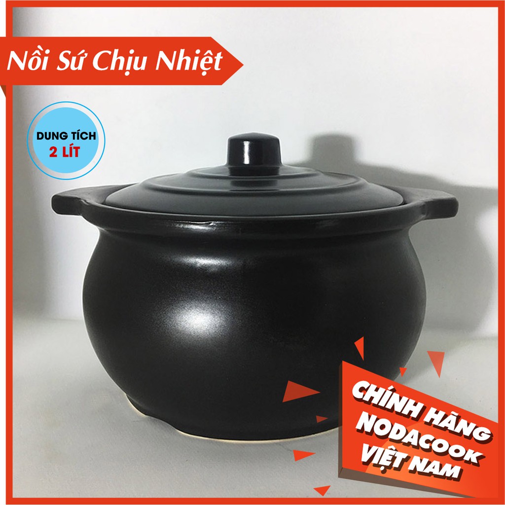 Nồi sứ chịu nhiệt chuyên dụng 2 lít NodaCook